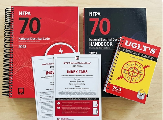 NFPA 70: National Electrical Code (NEC), 2023 Spiralbound with Tabs + 2023 Handbook