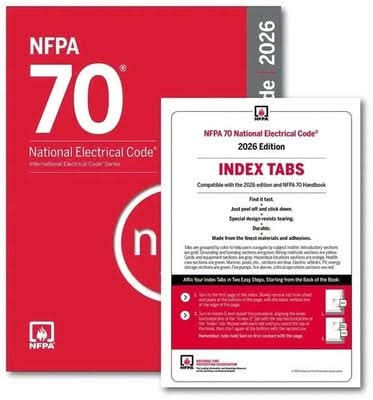 2026 National Electrical Code tabbed paperback book by Litno Books, NFPA 70 NEC guide for electrical contractors.