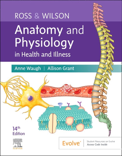 Open textbook titled "Anatomy and Physiology in Health and Illness" by Ross & Wilson, published by Litno Books, showing colorful diagrams.