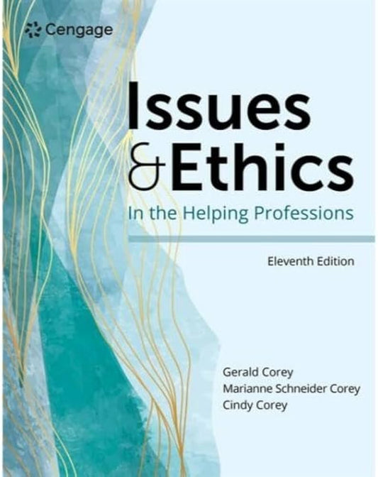 Book cover for "Issues and Ethics in the Helping Professions" by Litno Books, featuring a professional ethics-themed design.